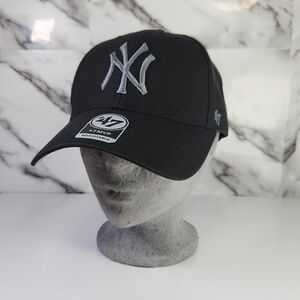 New York Hat. NY 47. Black Baseball Cap. Adjustable UNISEX